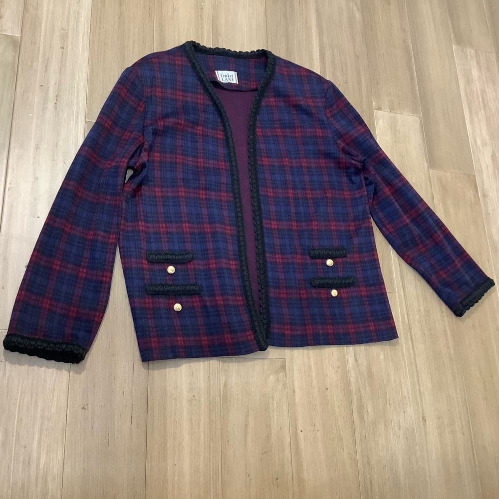 Vintage Plaid Women's Jacket size Large